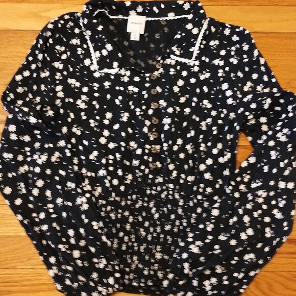 Anthropologie Maeve Smocked Button Down Top Small - Picture 2 of 6